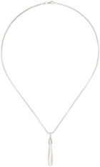 Dunton Ellerkamp Silver Mother Of Pearl Drop Pendant Necklace