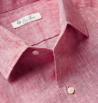 Loro Piana - André Mélange Slub Linen Shirt - Red