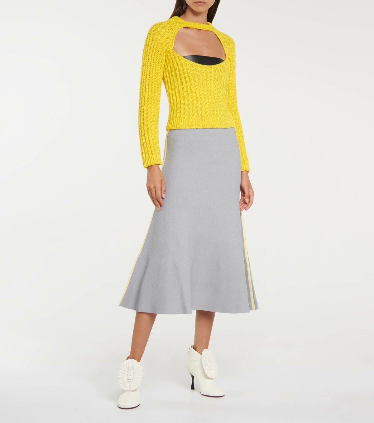 Loewe Pleated-buckle leather ankle boots