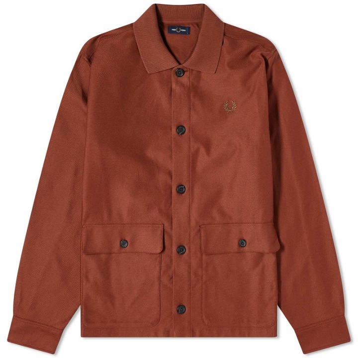 Photo: Fred Perry Men's Utility Pocket Overshirt in Whisky Brown