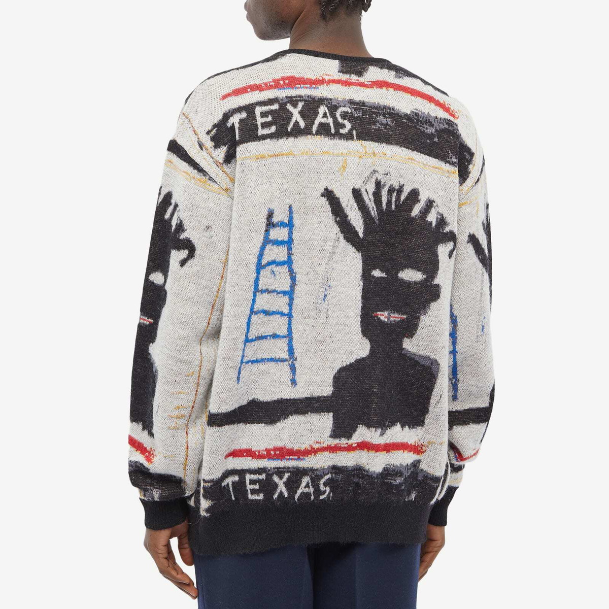 Wacko Maria Men's Jean-Michel Basquiat Type 1 Cardigan in Multi