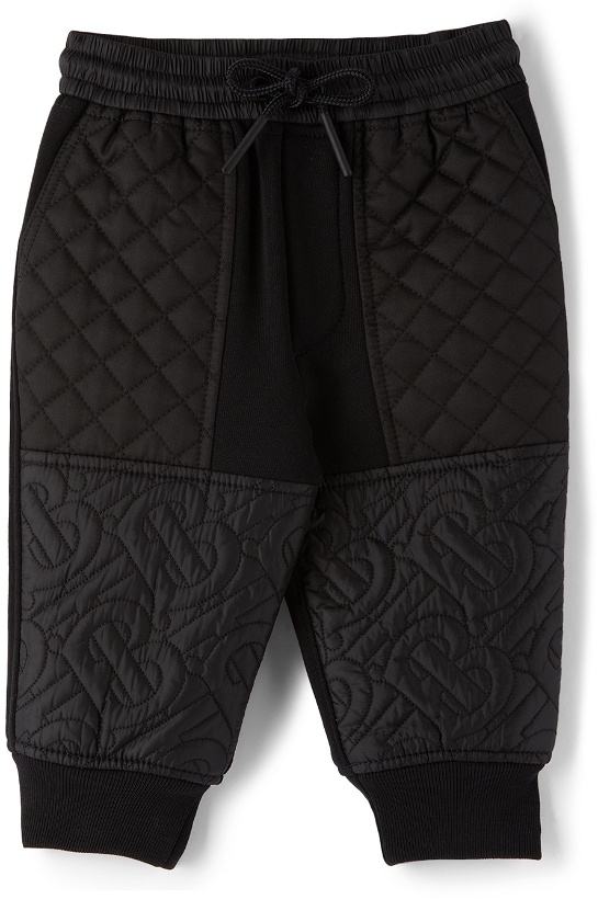 Photo: Burberry Baby Black Monogram Quilted Lounge Pants