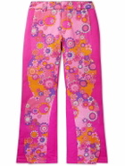 ERL - Straight-Leg Patchwork Cotton and TENCEL™ Lyocell-Blend Twill Down Trousers - Pink