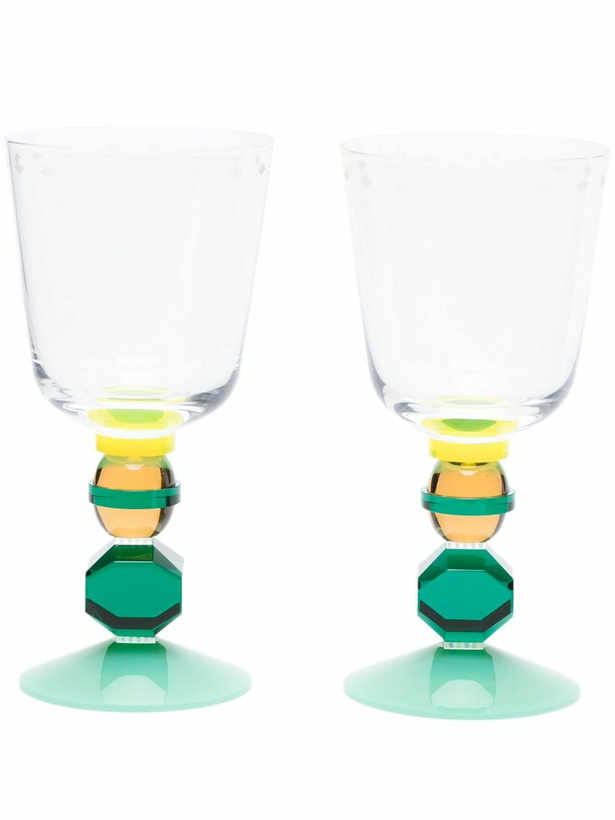 Photo: Reflections Copenhagen Green Mayfair Short Crystal Glasses Set