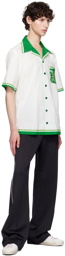 Dolce&Gabbana Green & White Printed-Graphic Shirt