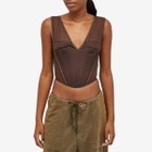 KNWLS Women's Grace Corset Top in Brown