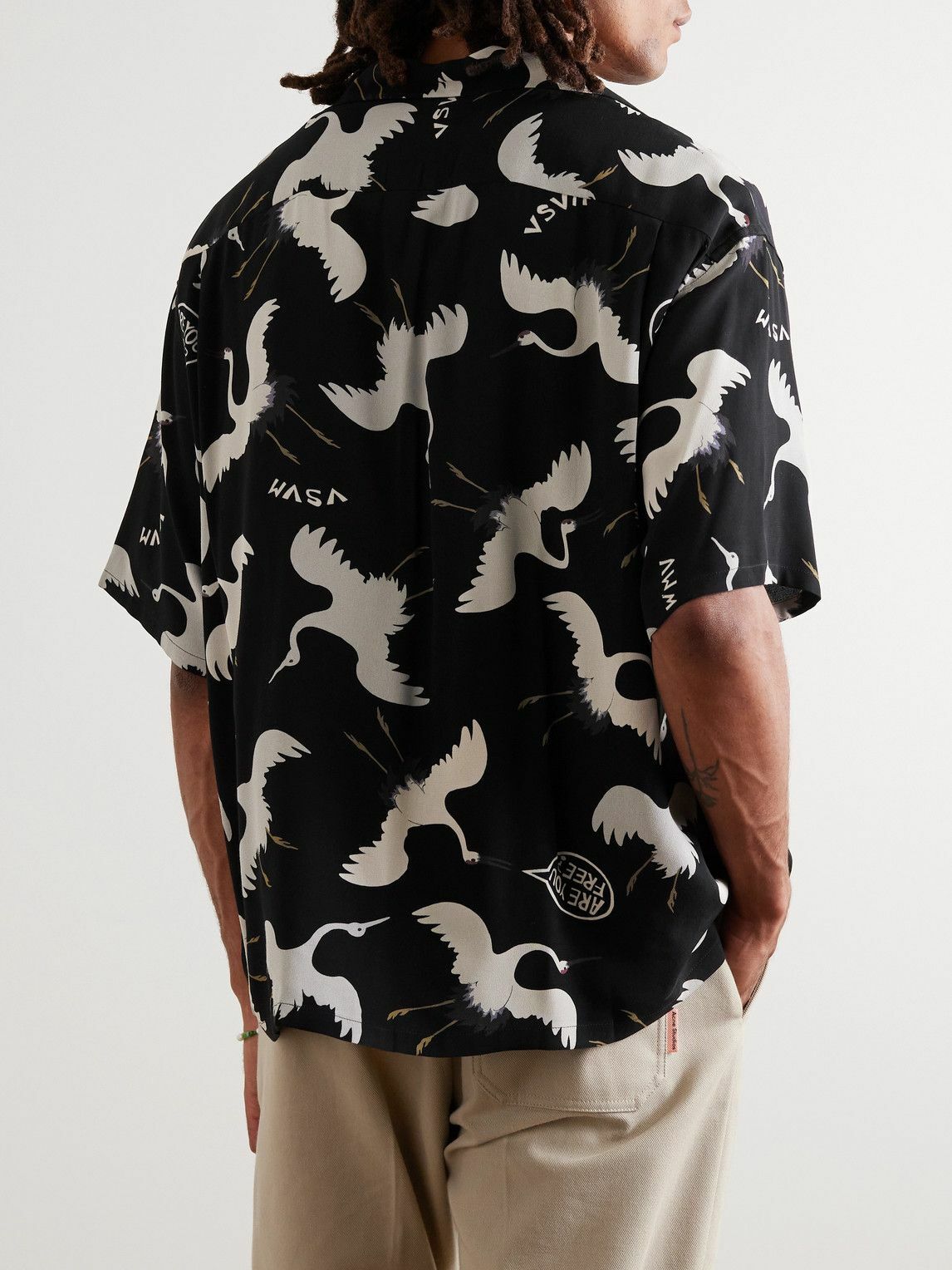 Visvim - Crosby Camp-Collar Printed Crepe Shirt - Black Visvim