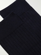 Loro Piana - Ribbed-Knit Socks - Blue