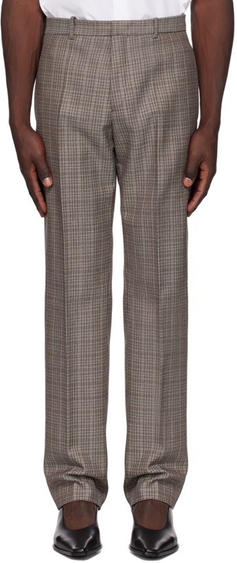 Photo: Jil Sander Taupe Creased Trousers