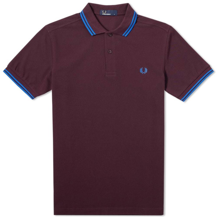 Photo: Fred Perry Twin Tipped Polo Burgundy