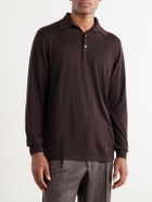 Thom Sweeney - Cashmere and Silk-Blend Jersey Polo Sweater - Brown