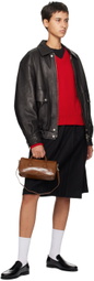 Dunst Black Belted Midi Skirt