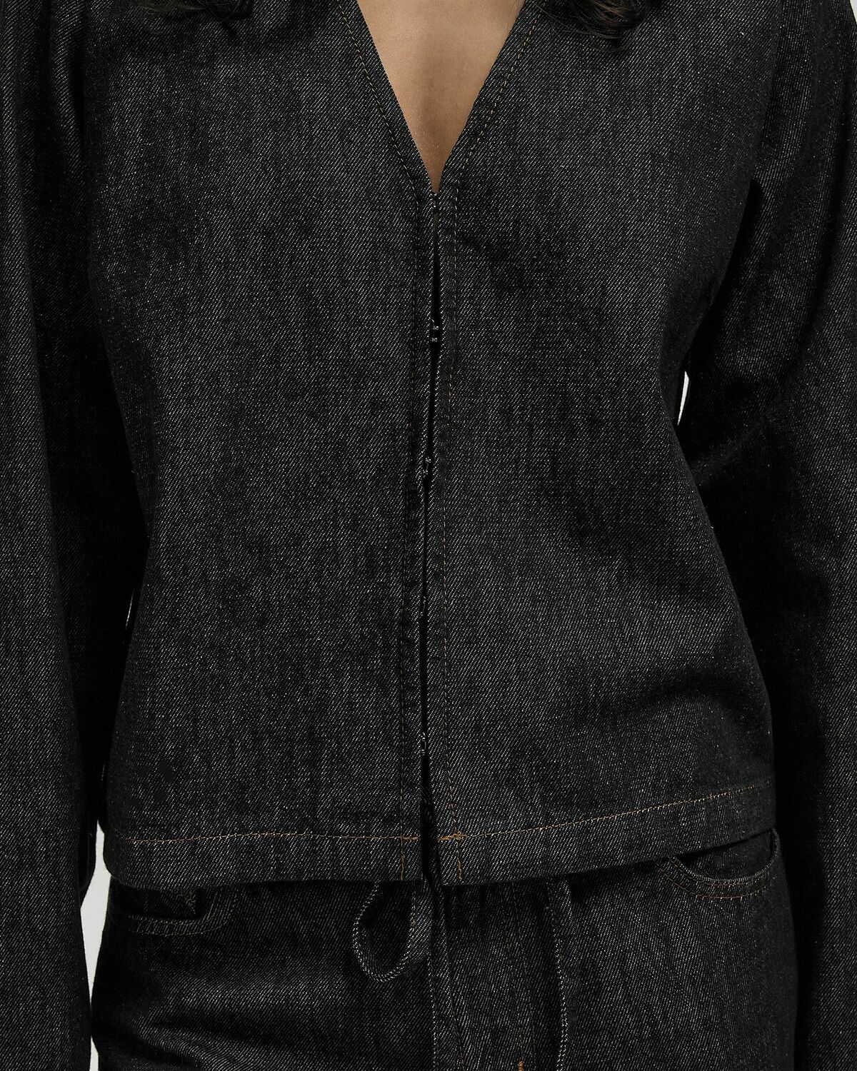 Envii ENBROOKLYN LS TIE TOP 6856 Black Womens Shirts & Blouse