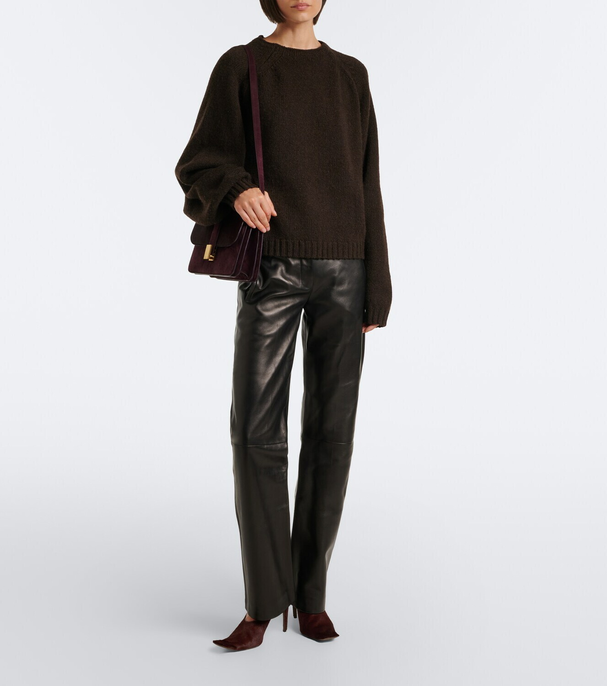 Khaite Blake Medium calf hair crossbody bag