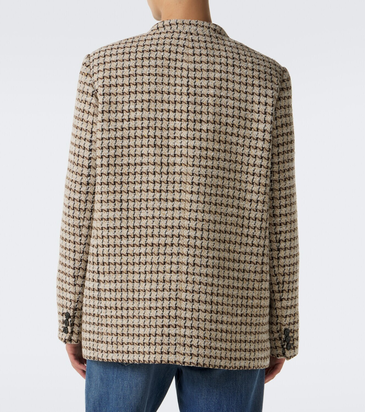 Valentino Houndstooth wool and silk-blend bouclé blazer