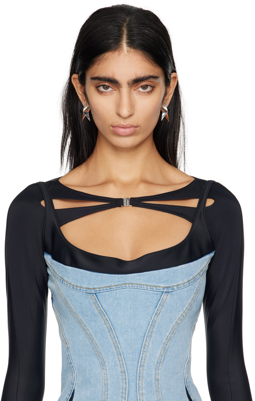 Mugler Silver Armor Earrings