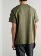 LOEWE - Logo-Embroidered Cotton-Jersey T-Shirt - Green