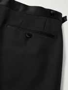 TOM FORD - Straight-Leg Wool and Silk-Blend Tuxedo Trousers - Black
