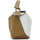 Loewe Khaki and Tan Mini Puzzle Bag