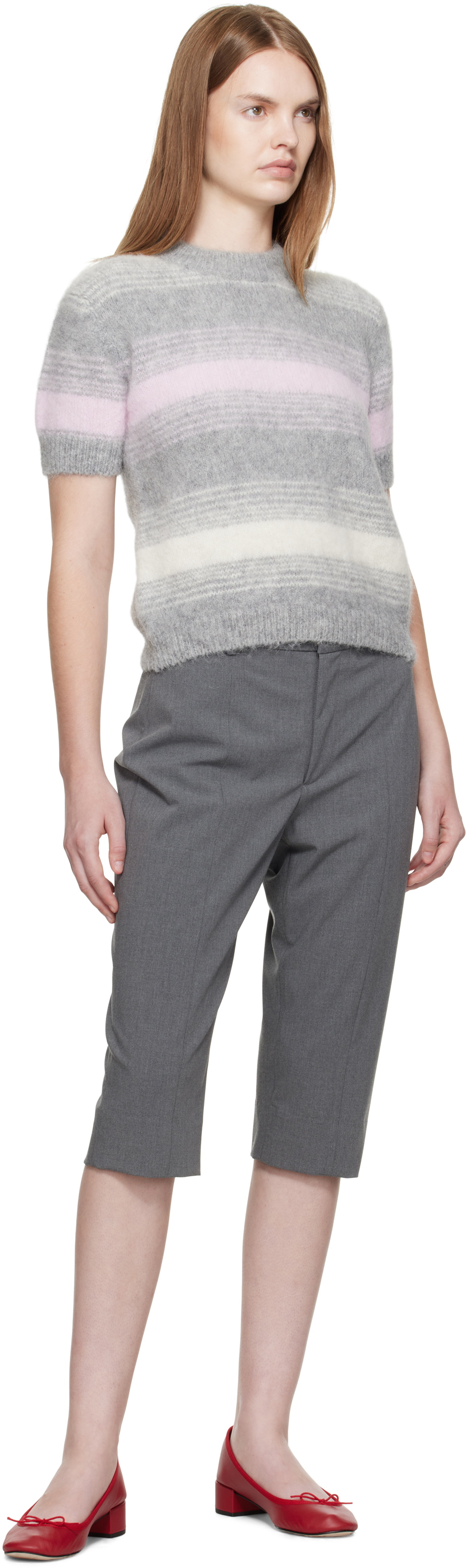 Kenzo Gray Kenzo Paris 'KENZO Speed Stripe' Sweater