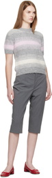Kenzo Gray Kenzo Paris 'KENZO Speed Stripe' Sweater