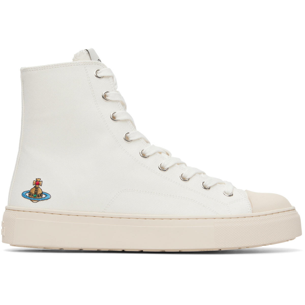 Vivienne Westwood White High Top Plimsoll Sneakers