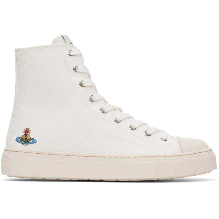 Photo: Vivienne Westwood White High Top Plimsoll Sneakers