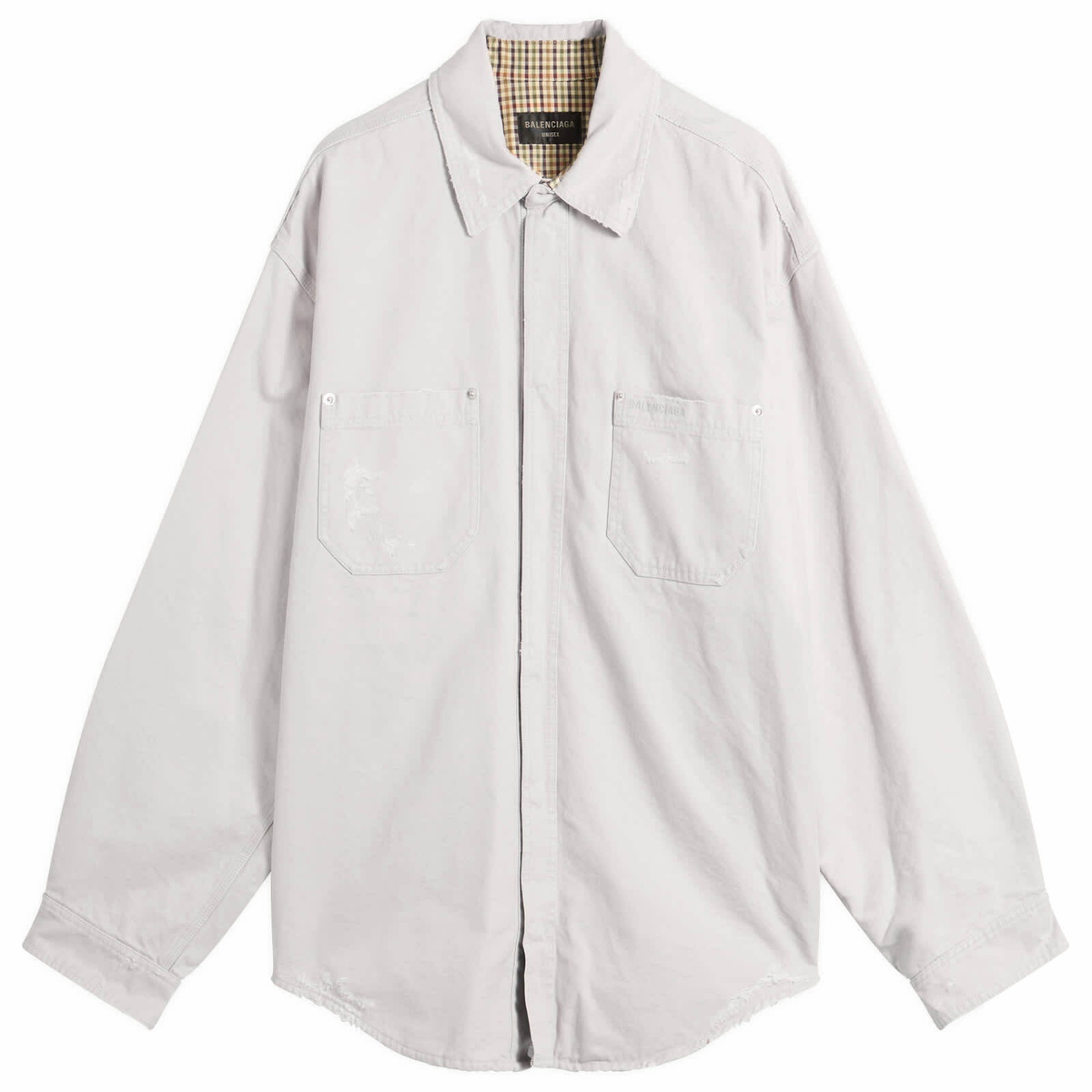 ●送料込●BALENCIAGA●Off Shoulder Carcoat Fluid Poplin Carcoat Off Shoulder loose cotton twill coat - BALENCIAGA