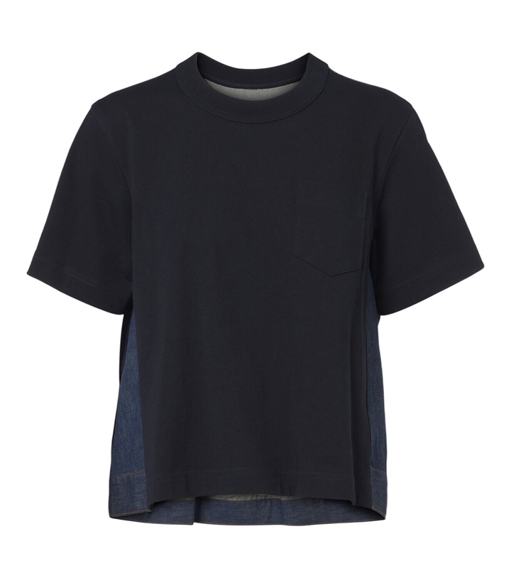 Photo: Sacai Cotton jersey and denim T-shirt