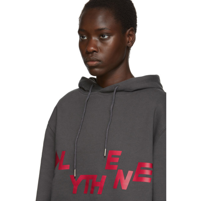 Polythene* Optics Grey Zig Zag Hoodie