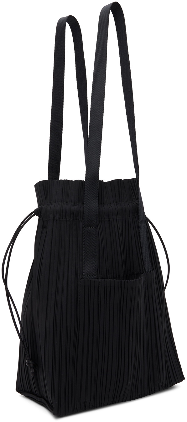 Pleats Please Issey Miyake Black Drawstring Pleats Bag