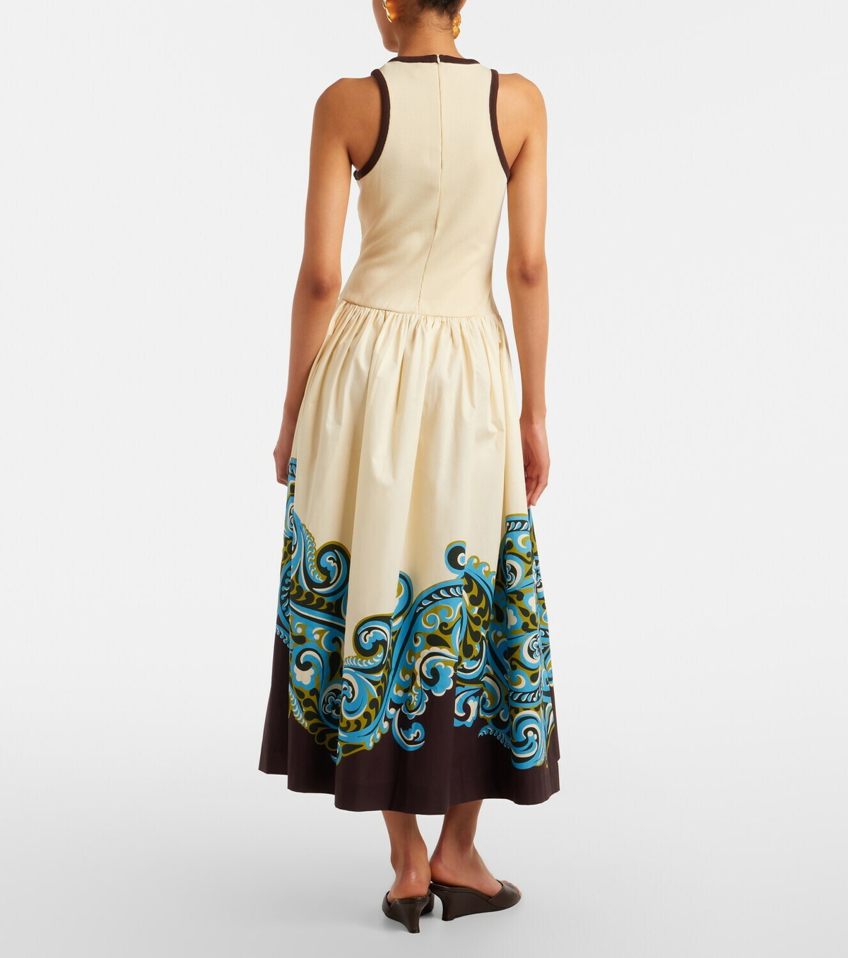 Alémais Natalia printed cotton midi dress