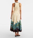 Alémais Natalia printed cotton midi dress