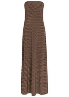 Matteau Polka dot Silk Midi Dress Brown
