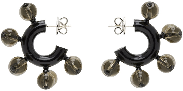 Photo: HUGO KREIT Black Big Bang Hoop Earrings