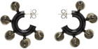 HUGO KREIT Black Big Bang Hoop Earrings