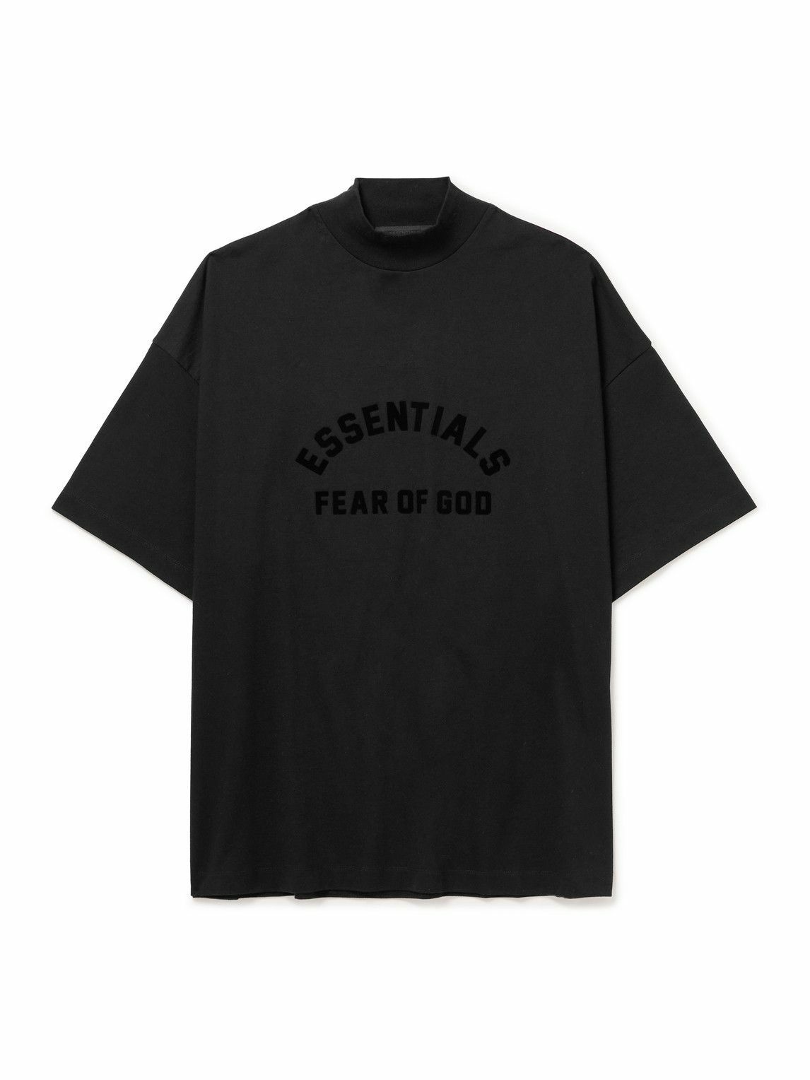FEAR OF GOD ESSENTIALS - Logo-Appliquéd Cotton-Jersey Mock-Neck T