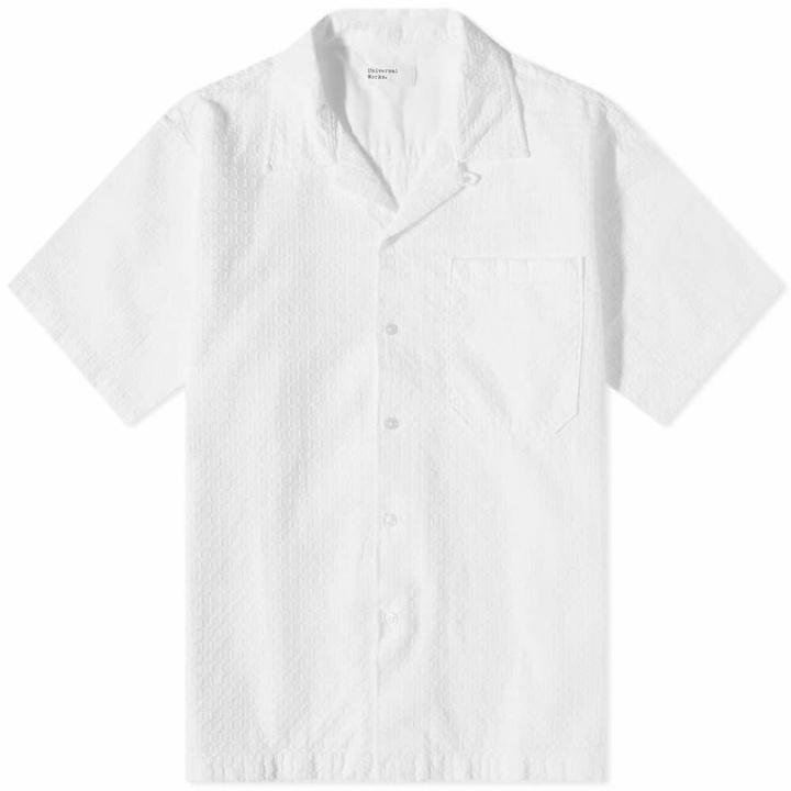 Photo: Universal Works Men's Delos Camp Shirt in White