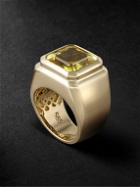 42 Suns - 14-Karat Gold Yellow Sapphire Signet Ring - Yellow