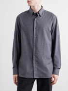 Brioni - Houndstooth Woven Cotton Shirt - Gray