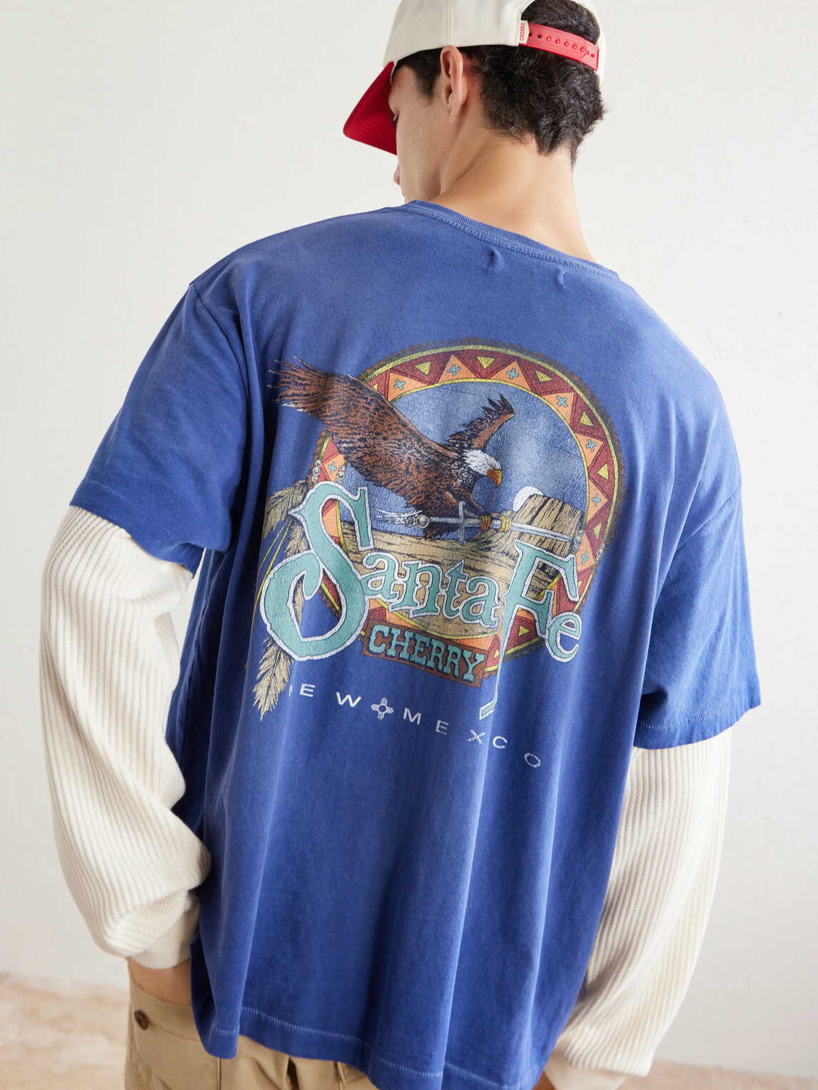 Cherry Los Angeles - Santa Fe Layered Printed Cotton-Jersey T-Shirt - Blue