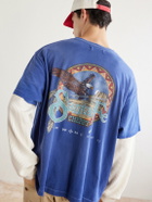Cherry Los Angeles - Santa Fe Layered Printed Cotton-Jersey T-Shirt - Blue