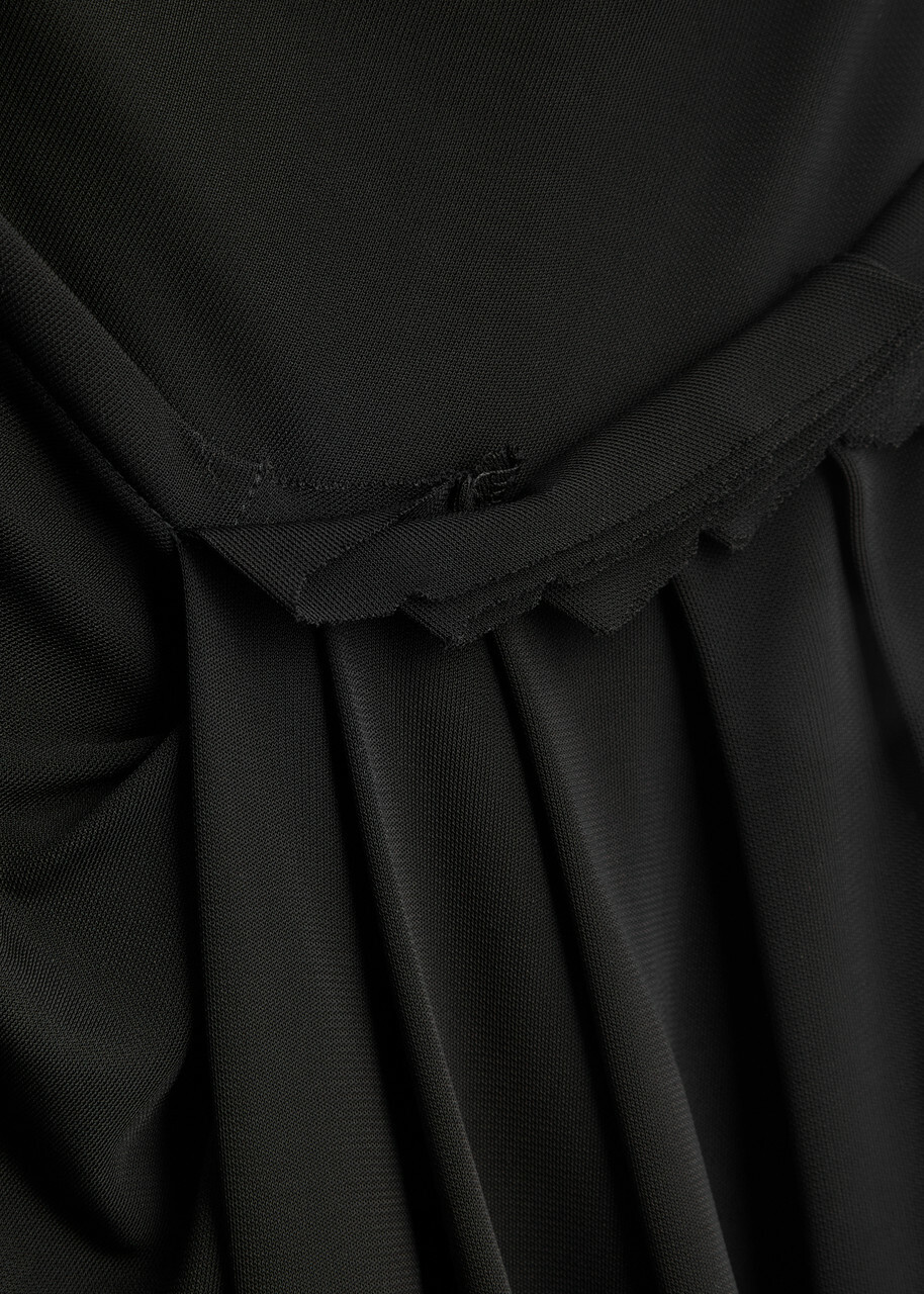 16 Arlington Polyta Draped Jersey Gown Black