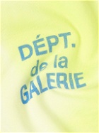 Gallery Dept. - Logo-Print Bleached Cotton-Jersey Zip-Up Hoodie - Green