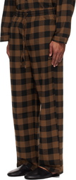 SKIMS Brown Flannel Sleep Pyjama Set