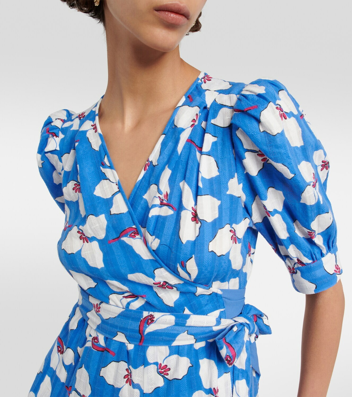 diane von furstenberg blue floral dress New Jeanne Wrap Dress  Diane von Furstenberg