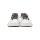 Saint Laurent White Leopard Print Andy Sneakers