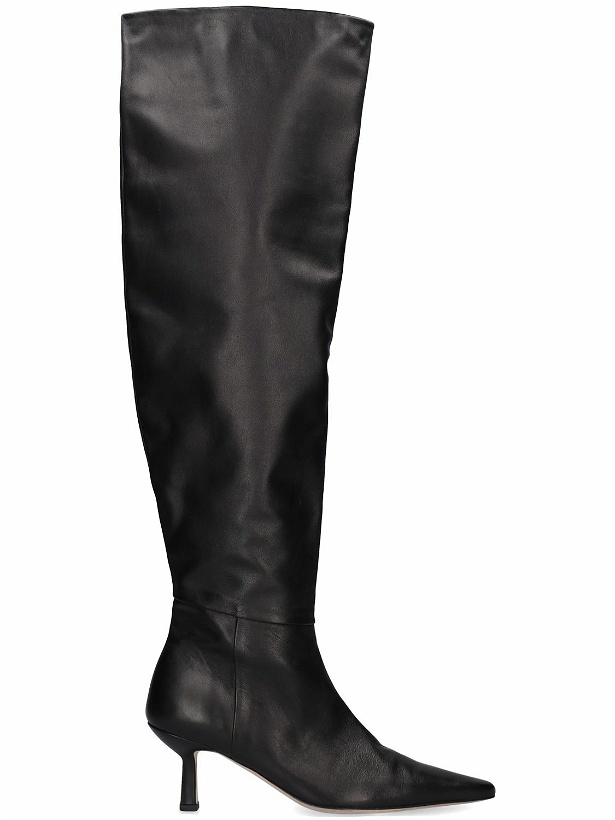 Photo: BY FAR 75mm Meaghan Leather Over-the-knee Boots