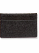 GUCCI - Logo-Embossed Pebble-Grain Leather Cardholder