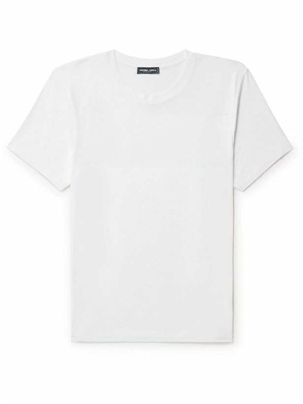 Photo: Frescobol Carioca - Lucio Cotton and Linen-Blend Jersey T-Shirt - White